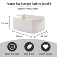 thumbnail image 3 of OIAHOMY Cotton Rope Storage Baskets | Decorative Storage Basket for Closet Storage, Home Organizing Bins and Nursery Decor | Cotton Rope Woven Baskets for Storage Shelf, Pure and White C104, 3 of 3