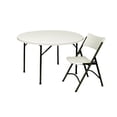 thumbnail image 4 of Correll Economy Blow Plastic Folding Chair in Gray Granite (Set of 4), 4 of 11
