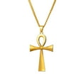 thumbnail image 6 of Lordgold Meaning "Life" Egyptian Ankh Pendants Necklace in 14K Yellow Gold Hieroglyph Jewelry with Chain, 6 of 7