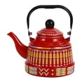 thumbnail image 3 of GUOOL 2.5L Hot Water Tea Kettle Pot Drinkware with Handle Porcelain Enameled Teakettle Red, 3 of 9