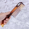 thumbnail image 4 of UKCOCO 2Pcs Retro Hair Comb with Wide Teeth PP Material for Hairdressing Styling Use, 4 of 5