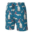 thumbnail image 4 of Fotbe Festive Dachshund Fun Trajes de Baño Estampados para Hombre, Shorts de Verano de Secado Rápido, Ropa de Playa, Bañadores-X-Large, 4 of 6
