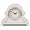 Grey Cream, variant on Walnut Brown Vintage Farmhouse Tabletop Mantel Clock with Domed Lens and Quartz Movement