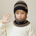 thumbnail image 7 of Bibifish Kids Hat Scarf Sets 2 Pc Knit Pattern Beanies Hat And Neck Warmer Boys Girls Soft Cold Weather Outdoor Hat Neck Warmer Sets, 7 of 7