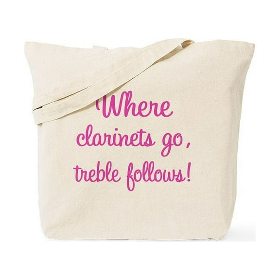 CafePress - Clarinet Treble Tote Bag - Unisex Canvas Tote Bag, Beige, 1-Piece