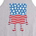 thumbnail image 2 of SpongeBob SquarePants - Silhouette Stars Stripes - Men's Jersey Tank Top, 2 of 5