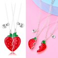thumbnail image 3 of 2pcs Good Friend Necklaces Strawberry Necklace Bff Children's, 3 of 3