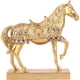 thumbnail image 1 of Estatua de Caballo de Resina Zulema Decoración de Escritorio Dorado 29x8x27cm, 1 of 8