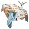 thumbnail image 2 of Orange Blue Fall Table Cloth Waterproof Tablecloths, Thanksgiving Pumpkins Harvest Botanical Tablecloth Dining Table Cover for Kitchen Party Tabletop Outdoor, Rectangle Tablecloth 60x120 Inch, 2 of 9
