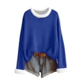 thumbnail image 4 of T-Shirt à Manches Longues pour Femmes Liquidation Chemises Mélangeuses pour Femmes Automne Hiver Col en Peluche Poignets Couleur Unie T-Shirt Décontracté à Manches Longues, 4 of 7