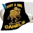 thumbnail image 3 of Camel Blanket for Camel Lovers Cozy Soft Funny Camel Animal Throw Blanket for Women Girls Plush Warm Desert Camel Stuff Decor Fleece Flannel Gifts Blankets for Kids Adults 50"x40", 3 of 6