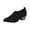 Black, variant on Women's Slip‑On Low Heel Booties, Classic Faux Suede Pointed Toe Walking Pumps, Stable Stacked Heel Ankle Boots Brown