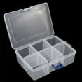 thumbnail image 3 of REGALWOVEN Travel Jewelry Plastic 6 Slots Storage Case Box Organizer Organizer Conatiner Clear, 3 of 6