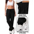 thumbnail image 5 of liyiyiyia Hiking Pants Women UPF 50 Quick Dry Cargo Pants Lightweight Outdoor Travel Pants Black, 5 of 8