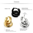 thumbnail image 2 of Jstyle Stainless Steel Mens Womens Hoop Earrings Huggie Ear Piercings, 2 of 7