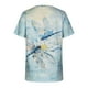 thumbnail image 4 of Puntoco 2024, tops a la moda de verano para mujer, moda informal con estampado, cuello redondo, camiseta holgada de manga corta, top pulóver, 4 of 8