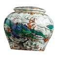thumbnail image 4 of Abbracc Ceramic Ginger Jar Antique Porcelain Tea Canister for Office Table Tea House, 4 of 9