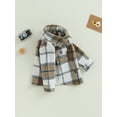 thumbnail image 3 of GXFC Kids Boys Winter Shacket 6M 1T 2T 3T 4T Toddler Boys Long Sleeve Button Down Plaid Shirts Jacket Outerwear Chunky Coat Fall Warm Clothing for Children Boys, 3 of 8