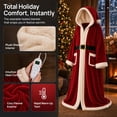 thumbnail image 3 of ZENVIVE Santa Wearable Heated Blanket, Heated Shawl Soft Flannel Warming Throw Blanket, 6 Heating Settings, Built in 2 Hour Automatic Shut Off Function, Washable Christmas Gift for Men Women Adults, 3 of 9