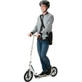 thumbnail image 5 of Razor A6 Foldable Kick Scooter - White, Large 10" Wheels, Anodized Aluminum, for Adult up to 220 lbs, 5 of 13