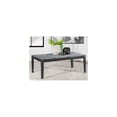 thumbnail image 2 of Modern Coffee Table - Grey Faux Marble Top & Black Legs - Rectangular Living Room Table, 2 of 6