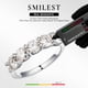 thumbnail image 5 of Alianza de boda SMILEST Moissanite de 5 piedras chapada en oro blanco de 18 quilates, 5 of 8