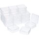 thumbnail image 4 of AAOMASSR - 24 paquetes de pequeños contenedores de plástico transparente con tapas abatibles para guardar objetos pequeños, manualidades, joyas y herramientas., 4 of 5