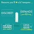 thumbnail image 3 of o.b. ProComfort Applicator Free Digital Tampons Regular Absorbency, 18ct, 3 of 7