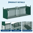 thumbnail image 3 of Large Live Animal Trap for Raccoon, Stray Dog, Fox, Groundhog, Heavy Duty Q235 Carbon Steel Humane Cage, Foldable Catch and Release Trap, 3 of 8