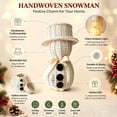thumbnail image 5 of Farmhouse Christmas Decor, 11 Inch Rustic Handwoven Snowman with Hat,Xmas Tabletop Centerpiece for Mantel Fireplace Home Tiered Tray Holiday Party Decor, 5 of 7