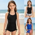 thumbnail image 5 of Bigetiay Girls 2 Piece Swimsuits Halter Neck Tankini Top with Swim Bottom Girl Bathing Suit 15-16 Years, 5 of 5