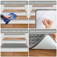 thumbnail image 2 of Pure Era Bullnose Carpet Stair Treads Protector Cover 9" x 30" Indoor Non Slip Self Adhensive Set of 12,Gray Mini Diamond Trellis, 2 of 12