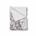 thumbnail image 2 of Purple Mandala Soft Flannel Fleece Throw Blanket, Lacy Pastel Floral with Butterfly and Lotus Design, Cozy Plush for Indoor and Outdoor Use, 50" x 70", White Pale Pink, by Ambesonne, 2 of 6