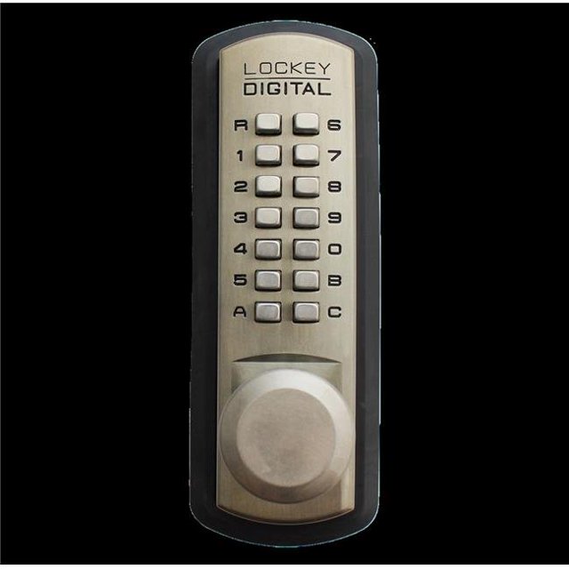 Lockey USA 3830 SN Satin Nickel Mechanical Keyless Lever Lock with Passage Function