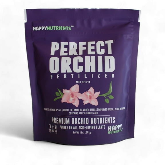 Perfect Orchid 12 Oz Powder Fertilizer for Orchids & Acid Loving Plants - Premium Orchid Nutrients for Vibrant Blooms, Strong Roots, and Lush Foliage