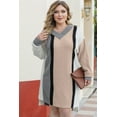 thumbnail image 5 of Redhotype Plus Size V-Neck Staple Sweater Dress - Chic & Cozy!, 5 of 8