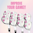 thumbnail image 3 of Majek White Pearl Petite Ladies Golf Hybrids Irons Set New Petite Women Best All True Hybrid Ultra Light Weight Forgiving Woman Complete Package Includes 4 5 6 7 8 9 PW SW All Lady Flex Utility Clubs, 3 of 8