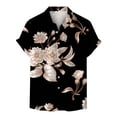 thumbnail image 1 of Chemises pour Hommes Manches Courtes Boutons Décontractés Imprimé Plage Chemise Col Rabattu Manches Courtes Blouse Chemises en Lin Manches Courtes Chemises Décontractées Manches Courtes, 1 of 3