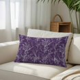 thumbnail image 6 of Purple Botanical Throw Pillow Cover 16 x 24 Inch Decorative Pillow Cover Vintage Floral Plants Branch Lumbar Pillowcase Seasonal Rectangle Cushion Case for Couch Sofa Bed Living Room, 6 of 9