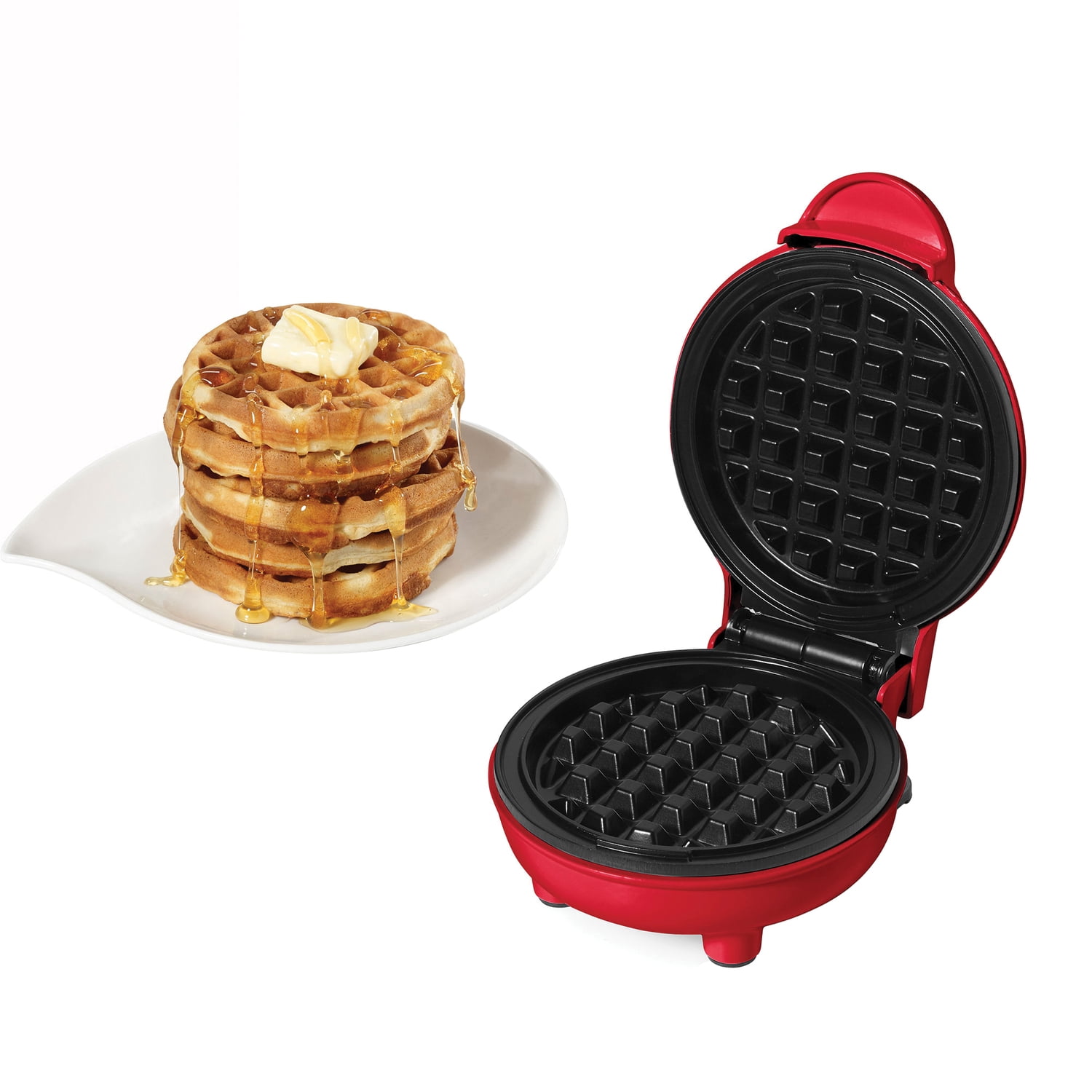 Starfrit 4" Electric Mini Waffle Maker, Red, 024725-006-0000