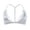 Gray, variant on Eyelash Lace Bra Wireless Padded Triangle Bralettes Front Closure Halter Bras