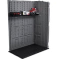 thumbnail image 2 of Suncast Horizontal Shed Shelf Kit Space Saving Shelving, Wall Mount Outdoor Storage, Black, 2 of 4