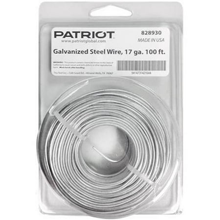 Patriot 828930 100 ft. 17 Gauge Frence Steel Wire - Silver, 10 Per Case