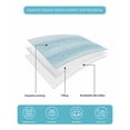 thumbnail image 5 of Gradient Aqua Blue Queen Size Down Alternative Comforter,Lightweight Comforter Quilt Bedding Set with Pillow Shams Modern Rustic Minimalist Pastel Solid All Seasons Bed Comforter Duvet Insert 90"x96", 5 of 7