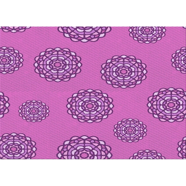 Ahgly Company Tapis Rectangulaire Lavable en Machine Intérieur Transitionnel Violet Héliotrope, 2 Pieds x 5 Pieds