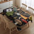 thumbnail image 2 of Colorful Mushroom Leaf Black Pattern Rectangle Tablecloth 60"x84",Waterproof Polyester Rectangle Table Cloth, Wipeable Spillproof Polyester Tablecloth for Dining, Camping, Indoor and Outdoor, 2 of 5