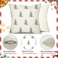 thumbnail image 6 of Christmas Pillow Covers 16x16 inch Set of 2 Christmas Tree Decorative White Throw Pillow Covers Winter Famliy Decoration for Home Couch TH-30B16, 6 of 6