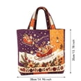 thumbnail image 2 of Christmas Quilted Tote Bag Large Reusable Santa Sleigh Holiday Shopper Festive Shoulder Bag - 14.96 x 13.78 Inch, 2 of 4
