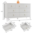 thumbnail image 3 of Huisuilinss Fluted Dresser For Bedroom,7 Drawer Dresser,Modern Chest Of Drawers,Wide Double Dresser TV Stand,Wood Storage Organizer For Living Room Hallway Entryway, 3 of 8