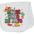 thumbnail image 2 of Inktastic My 1st Cinco De Mayo with Sombrero Red Chili Pepper Taco and Cactus Baby Burp Cloth, 2 of 3